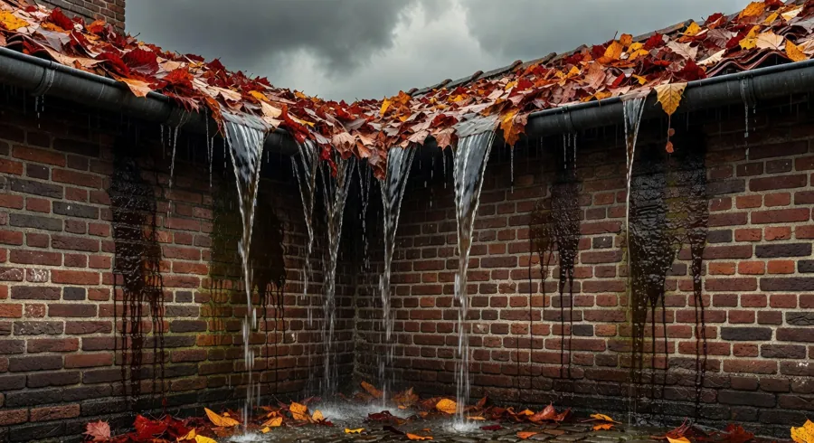Rain gutter close-up